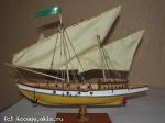 Арабская ганна (прогулочная яхта) 19 века  М 1:75 из ценных пород дерева
